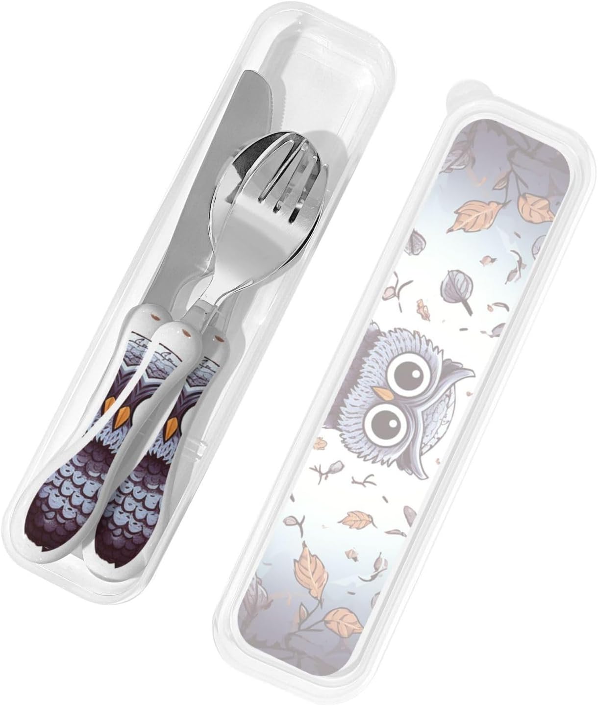 3-Piece Kids Silverware Set With Storage Case, Stainless Steel Reusable Children Safe Knife Spoon Fork Set Long Haired Dachshund Children Flatware Set For Kids Lunch Box