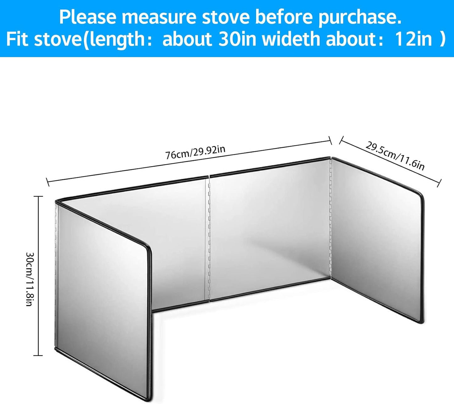 4 Sided Splatter Guard for Frying Stove Top Stainless Steel Splatter Screens for Fine Mesh Oil Splash Guard Anti Splatter Shield Guard
