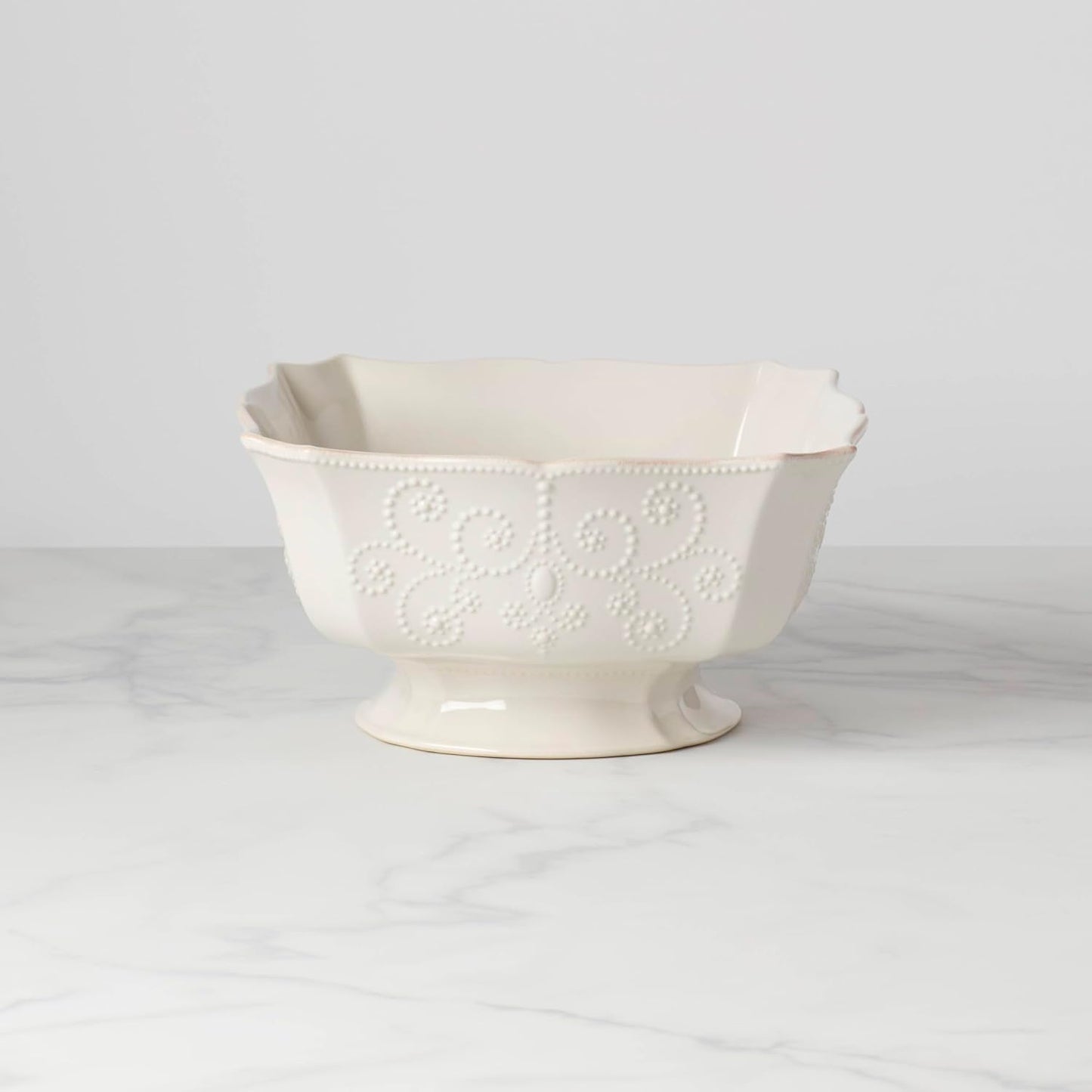 Lenox French Perle Chip and Dip Tray, White -