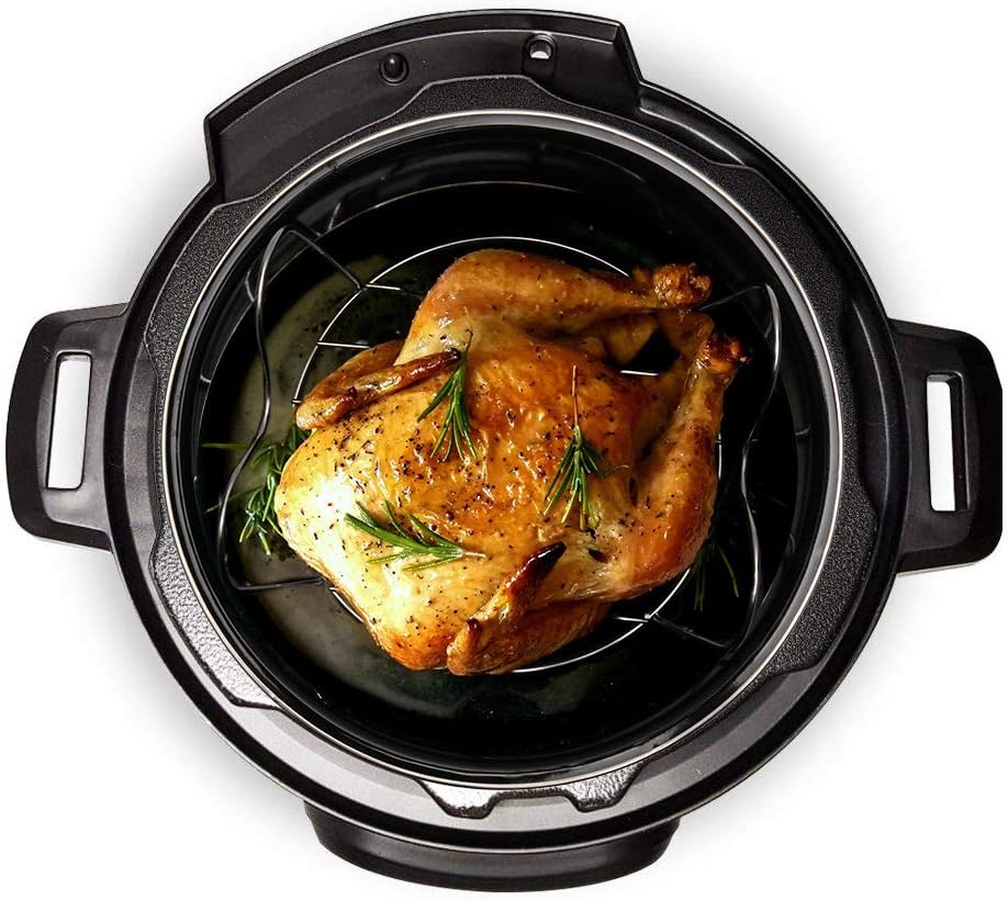 Steamer Rack Trivet with Handles Compatible with Instant Pot Accessories 3 Qt 5 Quart, Pressure Cooker Trivet Wire Steam Rack, Great for Lifting Out Whatever Delicious Meats & Veggies You Cook