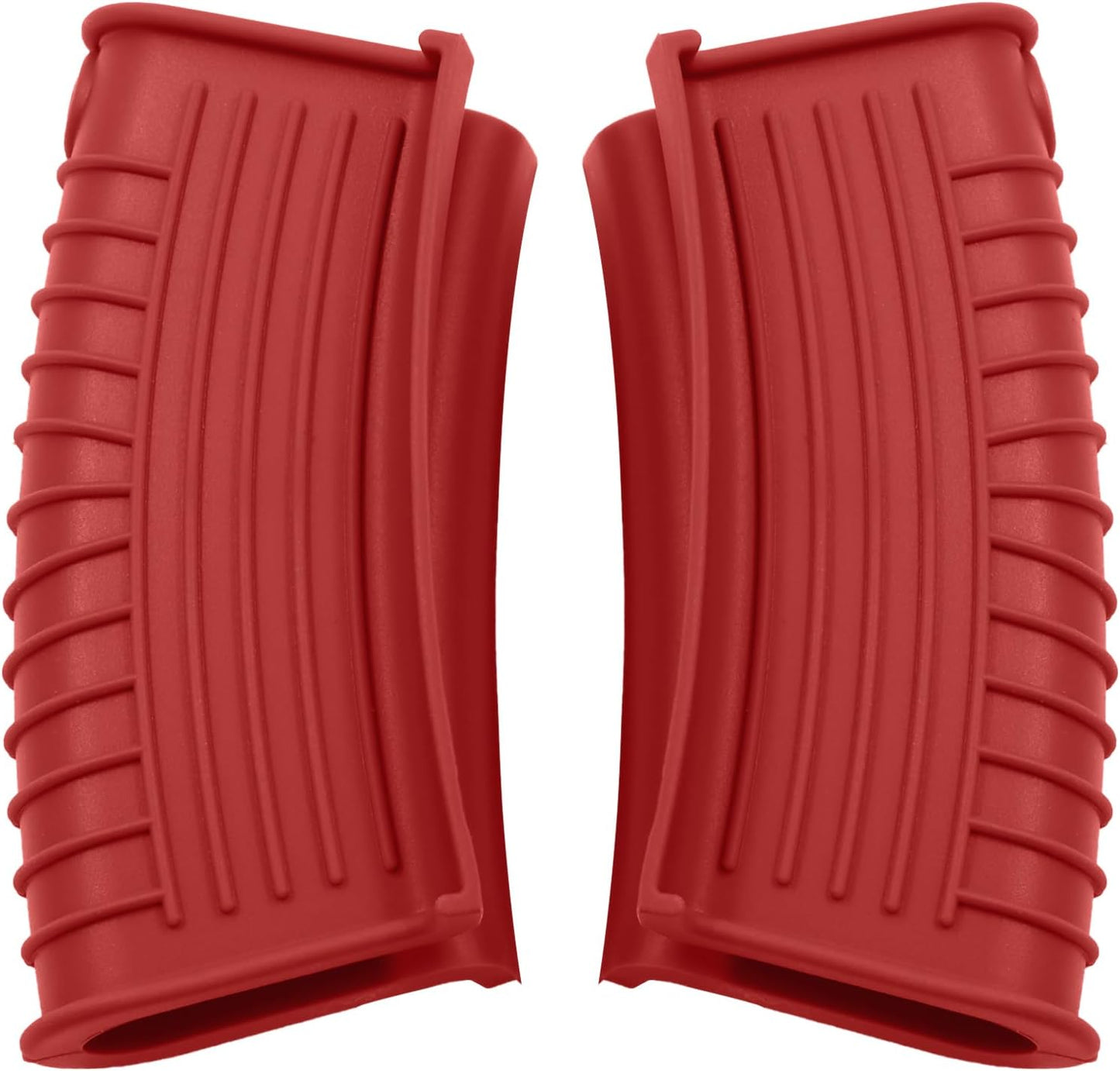 Murtenze 4 Pack Silicone Assist Handle Holder, Non-Slip Hot Pan Handle Covers Heat Resistant Grip Sleeve for Griddles Frying Pans Skillet (Red)