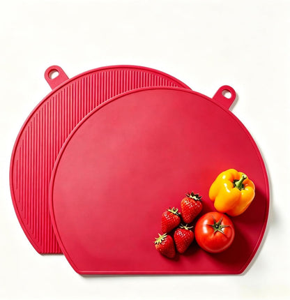 Thick TPU Cutting Board for Kitchen, Flexible Cutting Mat (Orange)