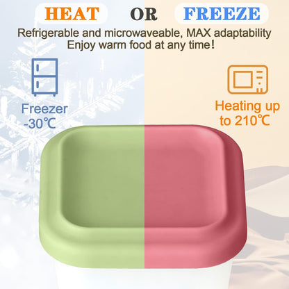 8 Pack 9 oz Silicone Snack Container for Kids, Reusable Silicone Food Storage Containers with Lid, Meal Prep Storage for Fruit, Kids Lunch Box for Travel, Home (Multicolor 8 Pack)