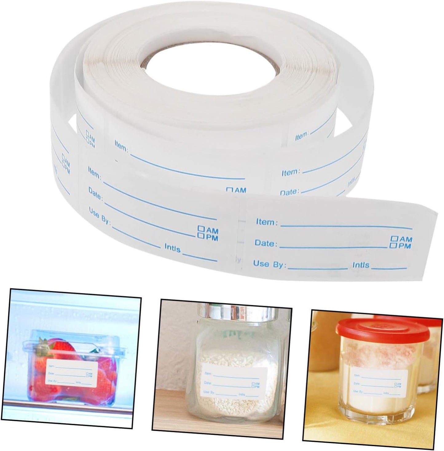 Luxshiny 250 Pack Fridge Date Labels Stickers for Food Storage Adhesive Container Labels for Kitchen Organization Washable and Reusable for Home and Restaurant