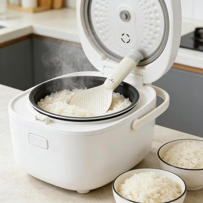2PCS Plastic Rice Spoon, Non Stick Standing Paddle, Heat Resistant Scooper