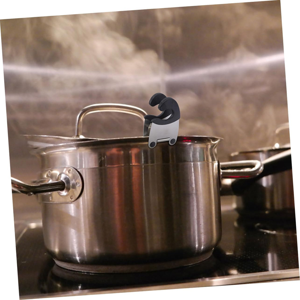 4pcs Stainless Steel Pot Spoon Holder Clip, Kitchen Tool