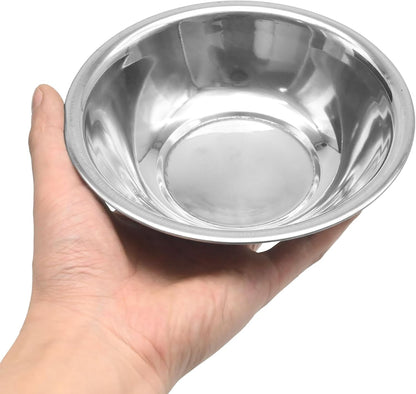 10 PCS Small Stainless Steel Bowls, 3/4 Quart Prep Bowls with Flat Base, 6 1/2 Inch Wide Metal Bowl for Kitchen Prep Cooking Baking Serving Mixing Cereal