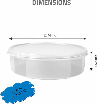 SIGNORA WARE Pie Carrier with Lid – 2-Piece Multipurpose Cupcake Carrier Pie Carrier for 2 Pies – 11 Inch Plastic Round Cake Holder with Lid – Semi-Transparent Airtight Pie Carriers for Transport