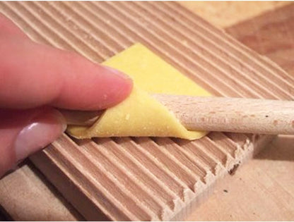 Eppicotispai Garganelli and Gnocchi Stripper with Paddle, Natural Beechwood, Brown