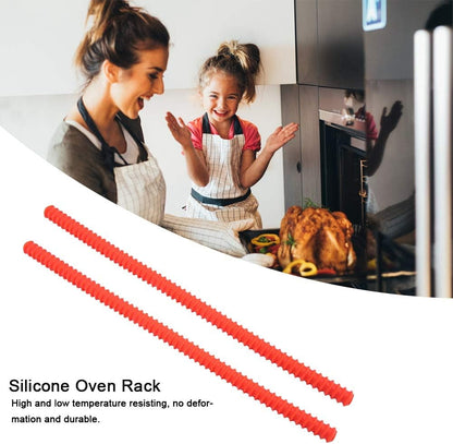 2Pcs Heat Safe Silicone Oven Rack Guards, Burn Safe Clips Tool