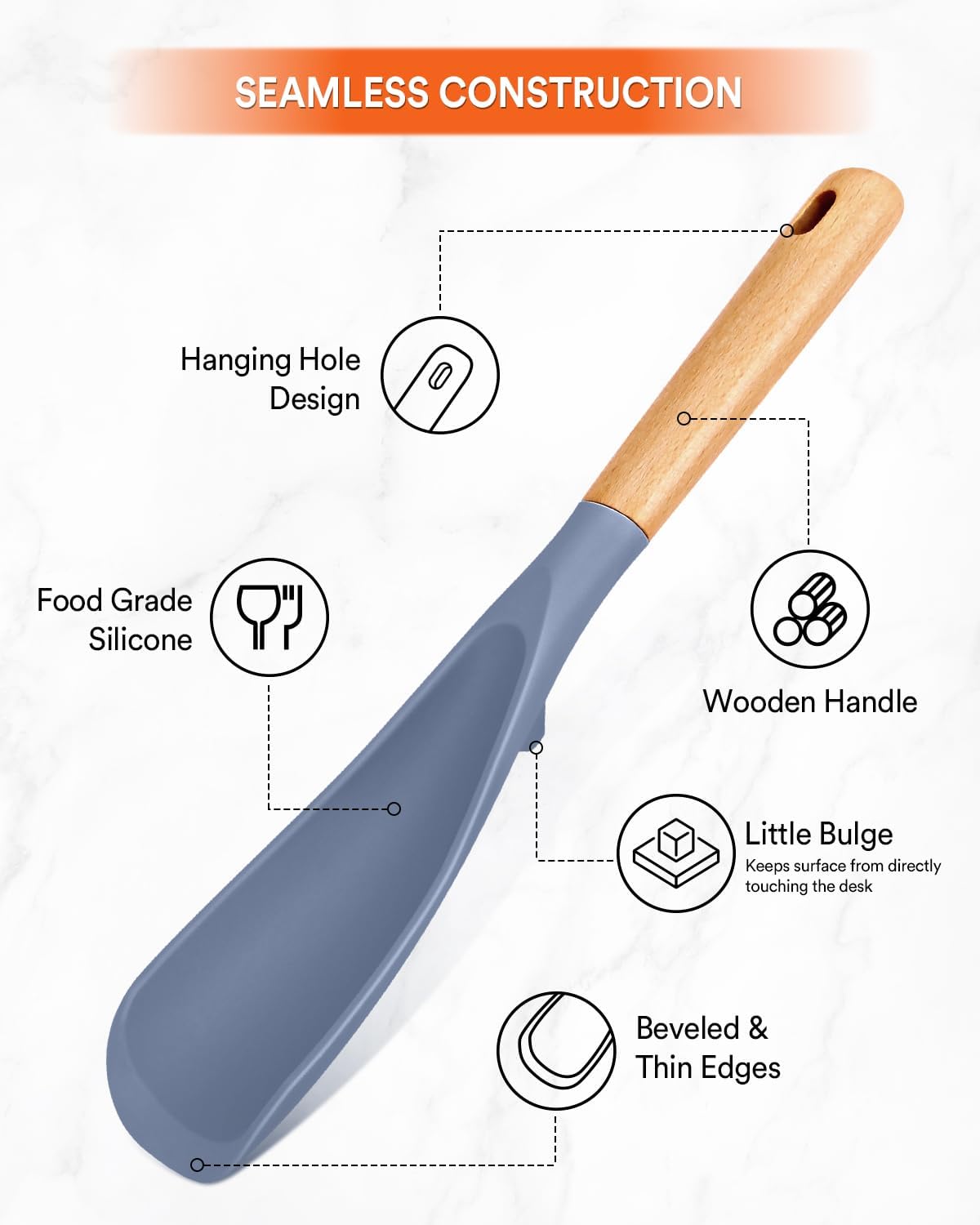 Badiano Cooking Spoon and Rice Scooper for Nonstick Cookware,Multi-function
