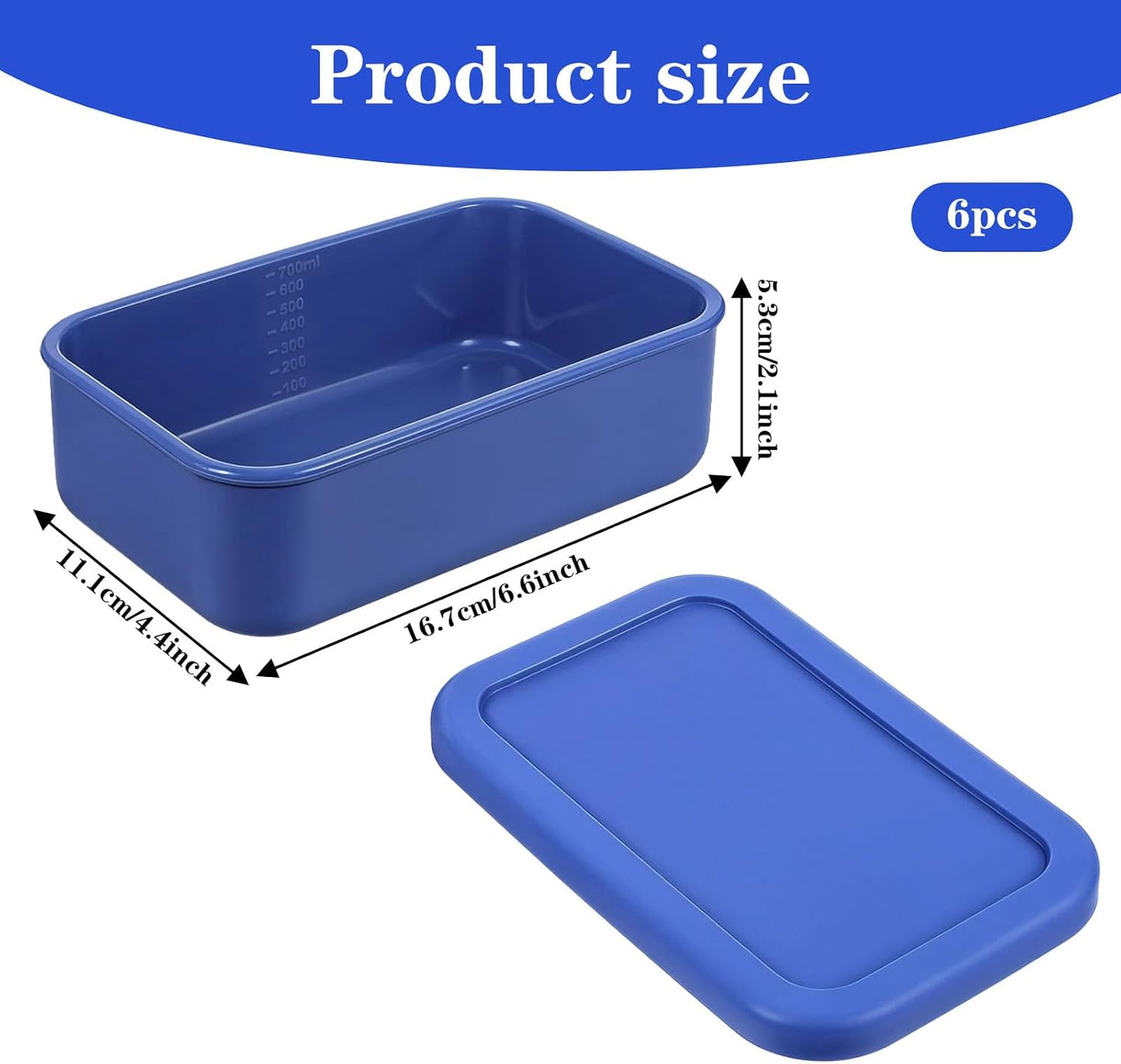Keneaoeo 6 Pcs 2 Cup Silicone Freezer Molds Freezer Tray with Lid Reusable Food Storage Containers for Soups Sauces Stews Meal Prep, Bpa Free, Microwave & Dishwasher Safe