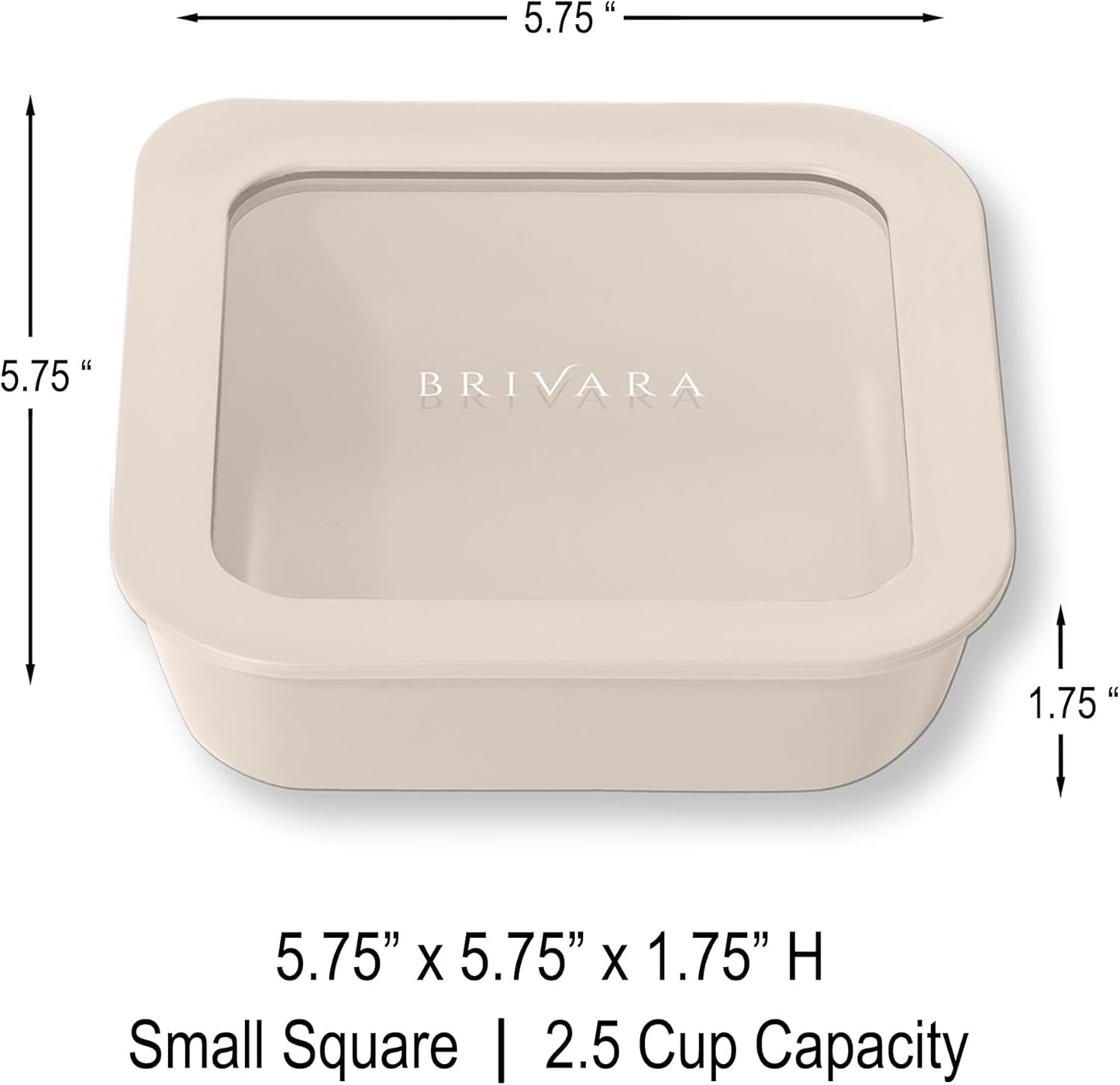 Ceramic Coated Glass Food Storage Container | No PTFE, PFOA, PFAS, and BPA | Reusable Non Toxic Meal Prep Container with Glass Lid | Easy To Store | 3 Cup Rectangle [Onyx]