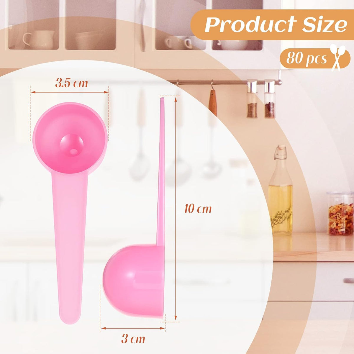 Meanplan Plastic Tablespoons Measuring Spoons, Pink