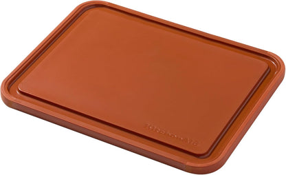 KitchenAid Classic Plastic Cutting Board with Perimeter Trench and Non Slip Edges, Dishwasher Safe, 12 inch x 18 inch, Gray