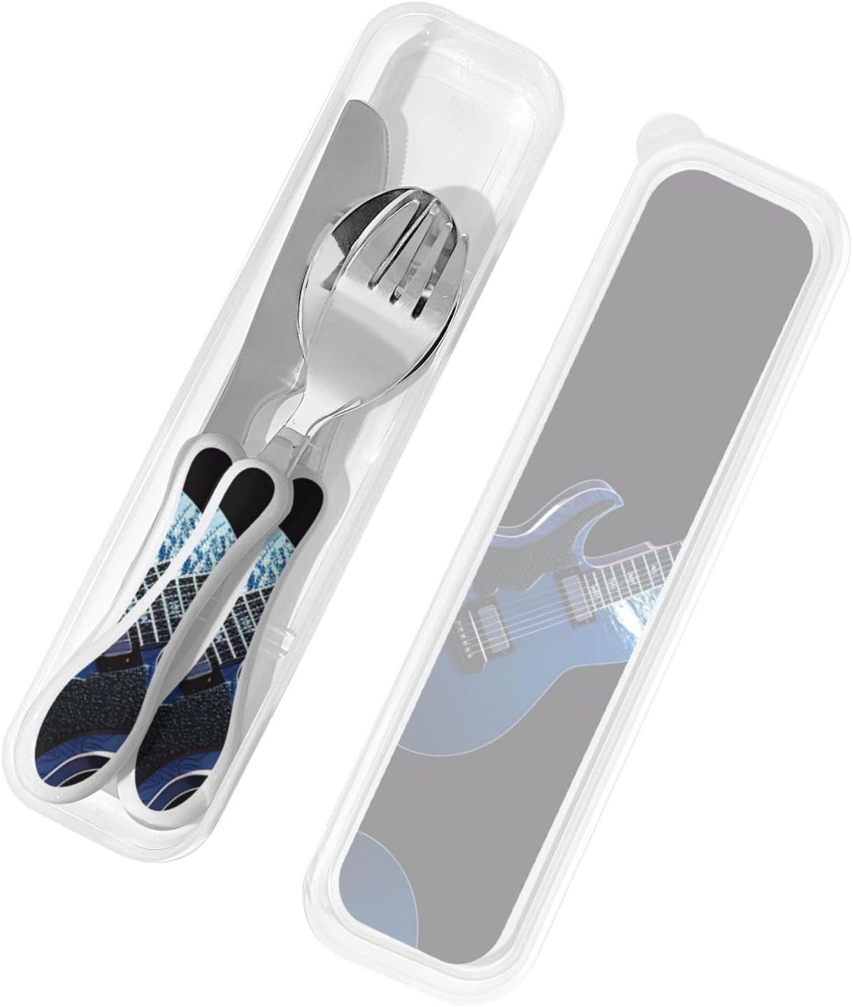 3-Piece Kids Silverware Set With Storage Case, Stainless Steel Reusable Children Safe Knife Spoon Fork Set Shih Tzu Dog Children Flatware Set For Kids Lunch Box
