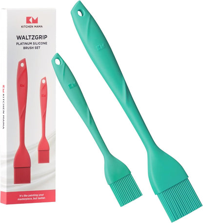 Kitchen Mama WaltzGrip Platinum Silicone Basting Pastry Brush, Yellow