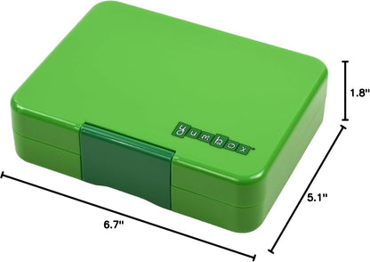 Yumbox Snack Box, 3 Compartments, Leakproof, Glitter Blue | Built-In Dip Well | Removable Compartment Tray | Easy-Open Single Latch | Lightweight & Compact | Perfect for Snacks & Sides