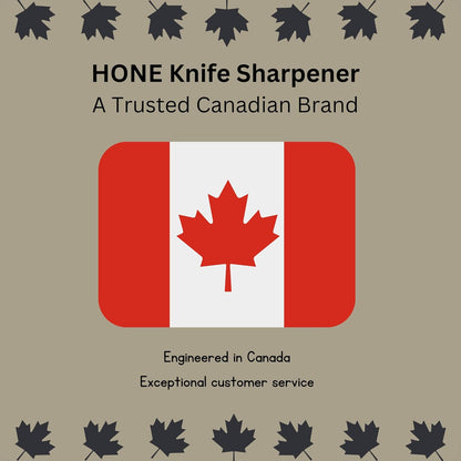 𝗛𝗢𝗡𝗘 𝗞𝗻𝗶𝗳𝗲 𝗦𝗵𝗮𝗿𝗽𝗲𝗻𝗲𝗿 Engineered in Canada, Kitchen Rolling Knife Sharpener with Ball Bearings, Detachable Dual-Sided Diamond Plates, Small Knives Slot, 20° & 15° Precision Sharpening
