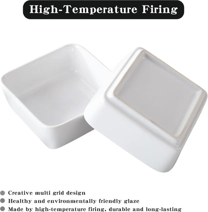 3 Pack Chip & Dip Serving Set with Wooden Tray, Oven Safe Bowls for Parties, Hosting Gifts, Cranberry/Soy Sauce Dish & Entertaining Essentials
