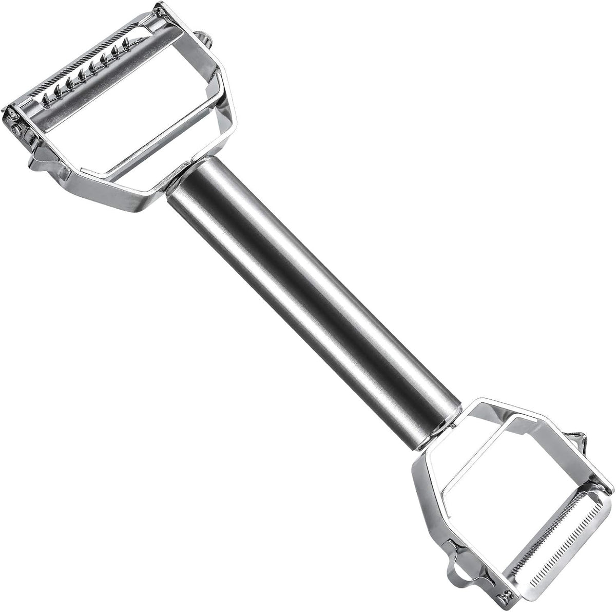 BURLIHOME Double-sided Vegetable Peeler,Stainless Steel Julienne Cutter