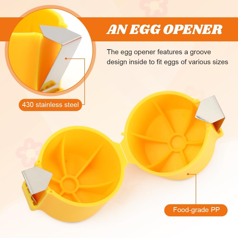 3Pcs Egg Shell Opener, New Egg Cracker Tool for Uncooked Eggs