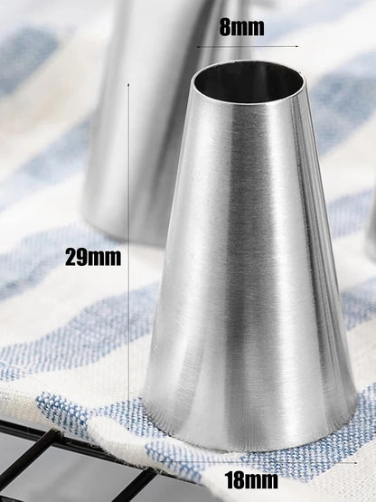 4B Piping Tip Set, Open Star Frosting Tips for Cake Decorating, 3 Pcs