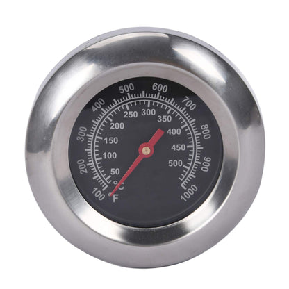 GasSaf Lid Thermometer Temperature Gauge Replacement for Nexgrill, Grill master 720-0697, Charmglow 720-0234, Aussie, Brinkman, Members Mark and Other Gas Grill, Oval Stainless Steel Heat Indicator