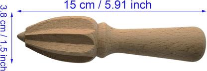 Lemon Juicer Wooden Fruit Extractor Reamers Handheld Home Kitchens Tool Suitable for Fruit Juicing (1PCS, Style C)