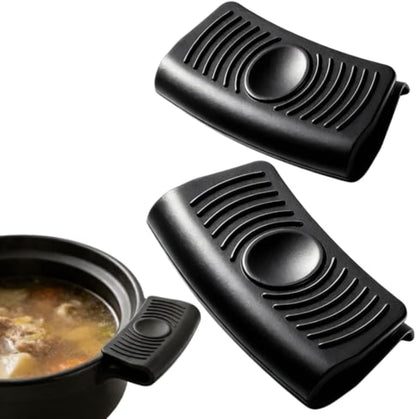 Silicone Pot Holders and Hot Plate Gripper, 2Pack Cast Iron Pan Handle Covers,Hot Skillet Nonslip Handle Covers, Silicone Pot Gripper for Enameled Griddles Casserole Frying Pans Cookware