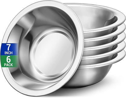 304(18/8) Stainless Steel Mixing Bowls for Kitchen, 4 Pack 7.8" 28.89 fl.oz Metal Mixing Bowls Set Stackable for Baking Serving Cooking Food Prep Storage Dishwasher Safe Heavy Duty