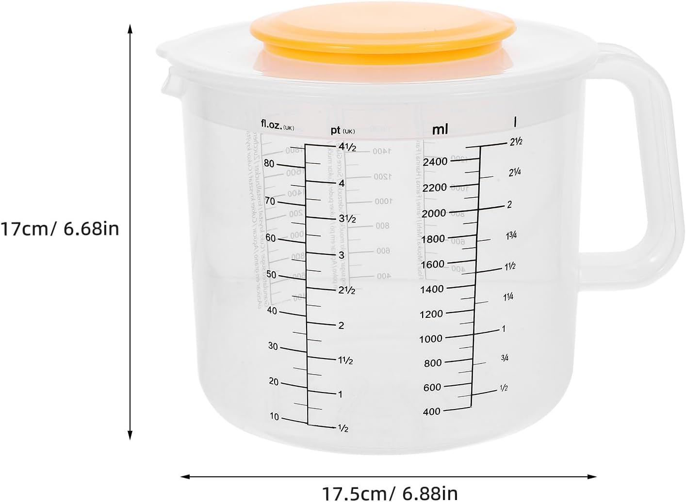 Multipurpose Mixing Bowl Scale, Measuring Cup Handle and Lid for Cooking and Baking