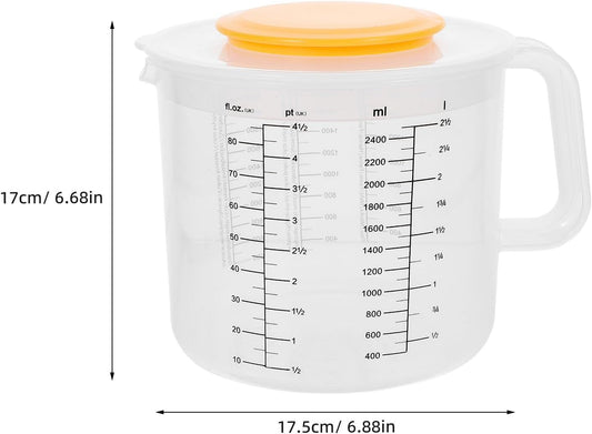 Multipurpose Mixing Bowl Scale, Measuring Cup Handle and Lid for Cooking and Baking