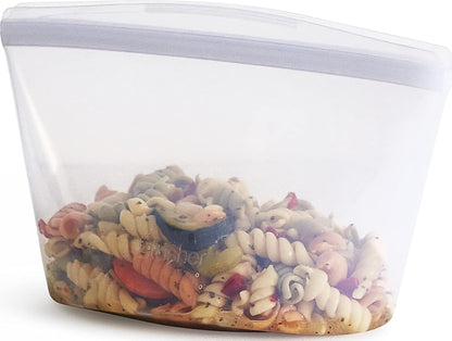 Stasher Premium Reusable Silicone Food Storage Bags, 2-Pack, Clear