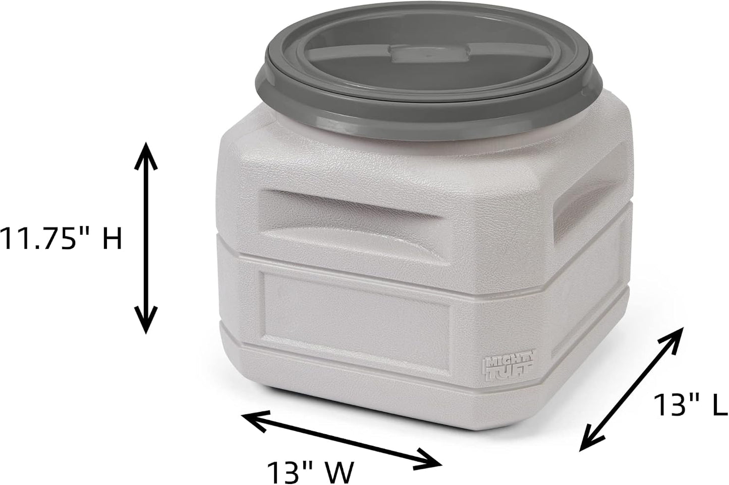 Mighty Tuff Airtight Dog Food Storage Container – 13 Gal, up to 54 lb Capacity – Cat and Dog Food Container with Twist Lid & Handles – BPA-Free, Made in USA
