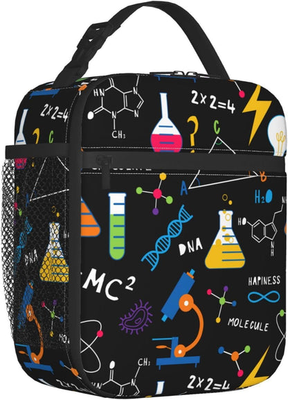 Black Cat Reusable Lunch Box Food Bag Insulated Lunch Bag for Teenage Boys Girls School Beach