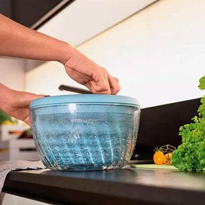 Guzzini Twist & Dry Salad Spinner, Blue 170900134