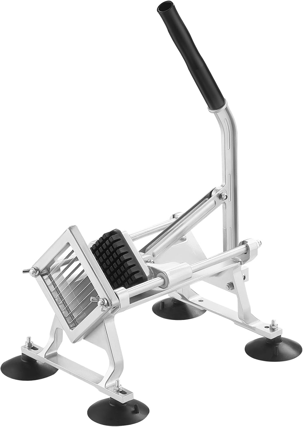 VEVOR Commercial Vegetable Slicer, 3/8" and 3/16" Tomato Slicer, Stainless Steel and Aluminum Alloy Vegetable Cutter Slicer, Manual Tomato Slicer with Non-slip Feet, for Tomatoes, Potatoes, Onions