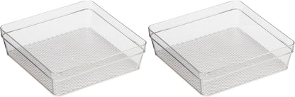 Oggi Clear Drawer Organizer - 3" X 12.5" - Ideal for Organizing Kitchen Drawers, Office, Desk, Silverware, Kitchen Utensils, Cosmetics and Bathrooms