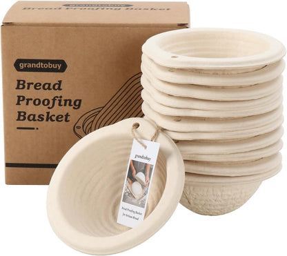 12-Pack Mini Banneton 5" Round Proofing Basket w/Liner