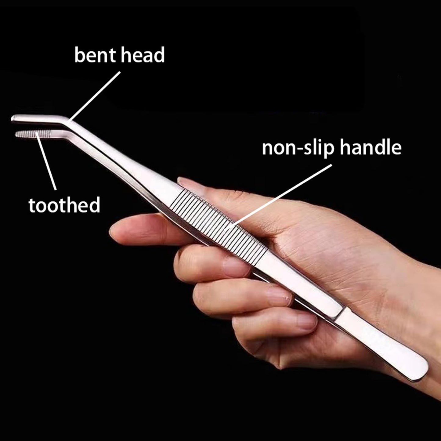 Stainless Steel Pliers Set, Multi-purpose Tool for Small Gardening, Kitchen, and Nail Beauty Etc. (3-piece set, 6.15 inches / 6.3 inches / 6.5 inches) (Three different tweezers)