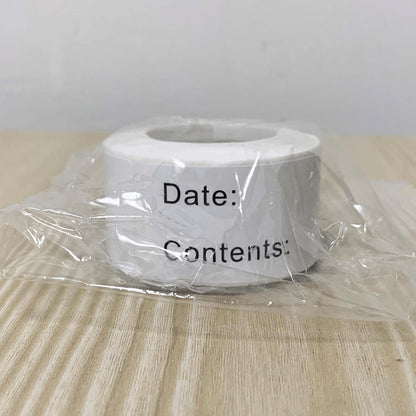 Food Storage Stickers | 1" x 3" Refrigerator Freezer Label | Removable Paper Label for Food Containers Food Date Stickers | Easy Clean Leaves No Residue