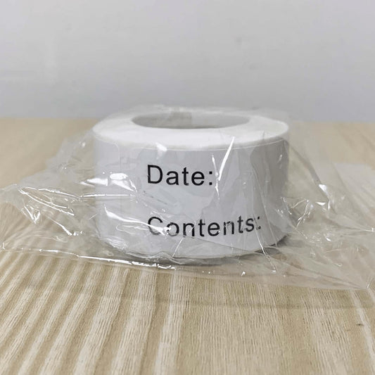 Food Storage Stickers | 1" x 3" Refrigerator Freezer Label | Removable Paper Label for Food Containers Food Date Stickers | Easy Clean Leaves No Residue