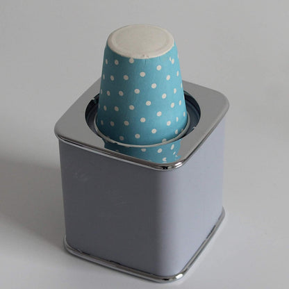 Cup Dispenser, Disposable Paper Cup Dispenser for 3 Ounce or 5 Ounce Bath Cups, with 20 pcs 3 oz Cups Sliver
