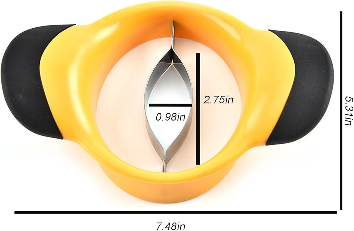 Mango Slicer Corer Kit with Bonus Fork Gloves Stainless Steel Fruit Tool