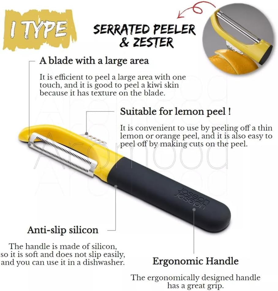 Joseph Joseph SafeStore Peeler, One Size, Orange