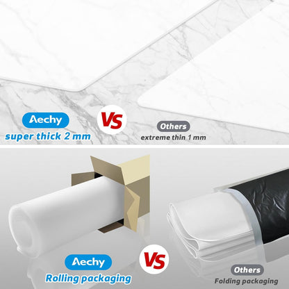 AECHY Extra Large Silicone Mat 78.74”x19.69”x0.08”, Multipurpose Silicone Mat Thick Heat Resistant Mat Shipped Rolled Up Kitchen Counter Mat Nonslip Silicone Mats for Kitchen Counter Translucent