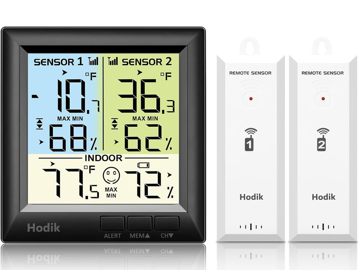 Wireless Fridge Freezer Thermometer with Alarm, 330FT Sensor