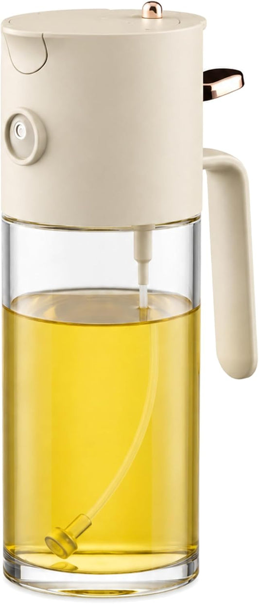 19.6Oz Olive Oil Sprayer for Cooking, 2-in-1 Pour & Spray Bottle
