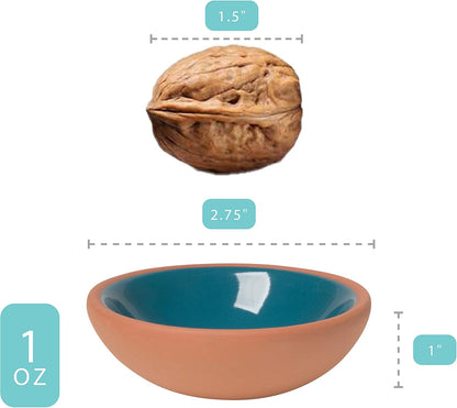 Now Designs Terracotta Pinch Bowl Set, Soy Sauce Dish, Set of 6, 1 oz, Multicolor